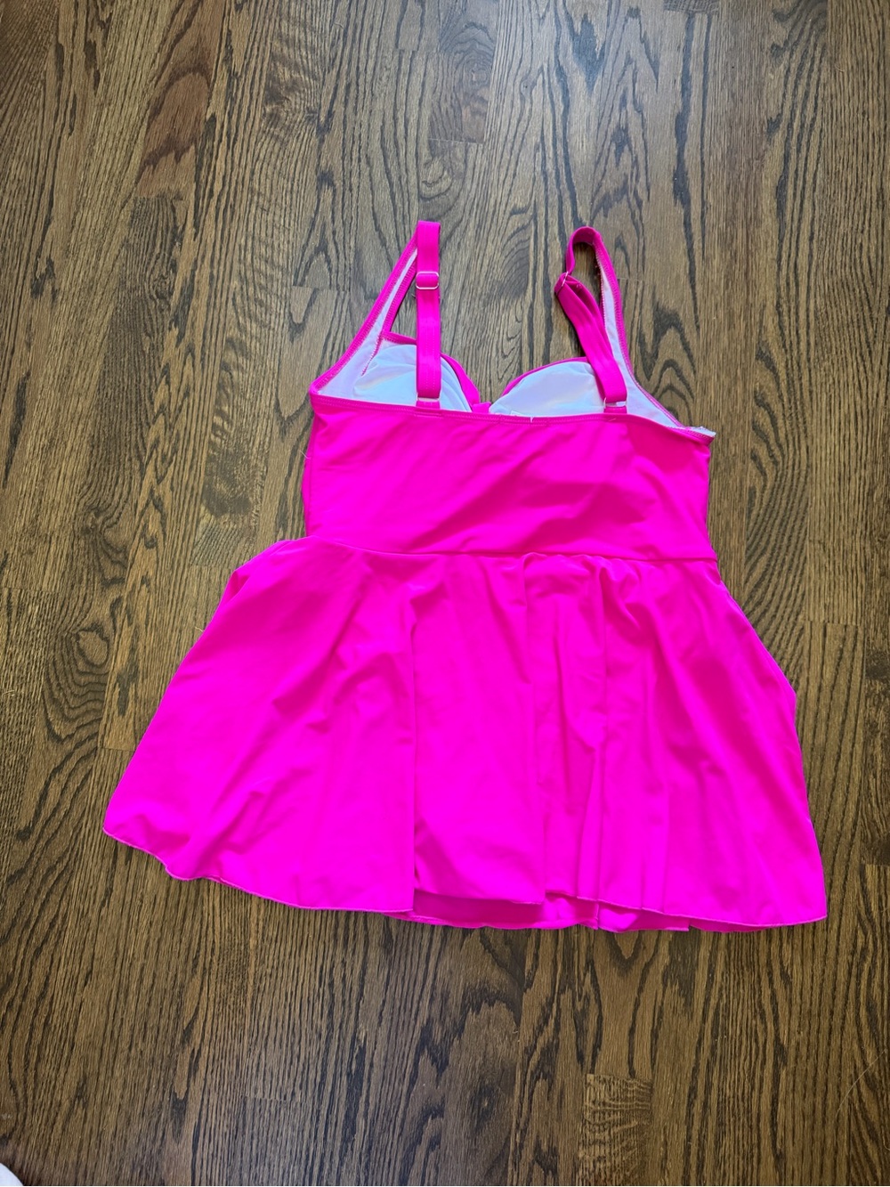 Women’s Pink Swimdress with Shelf Bra 1x - Picture 3 of 3